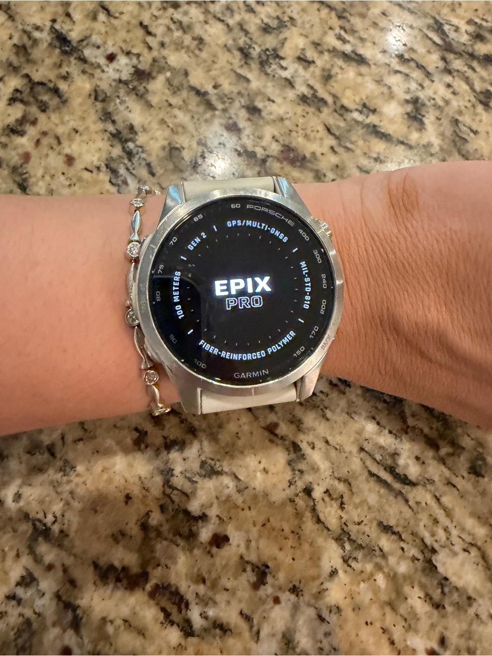 Porsche Garmin Epix Pro Smartwatch in Silver and Black